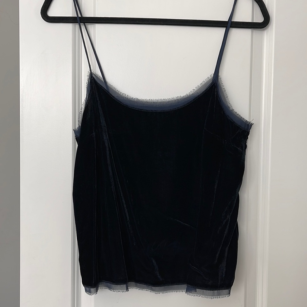 Navy Blue Velour Tank